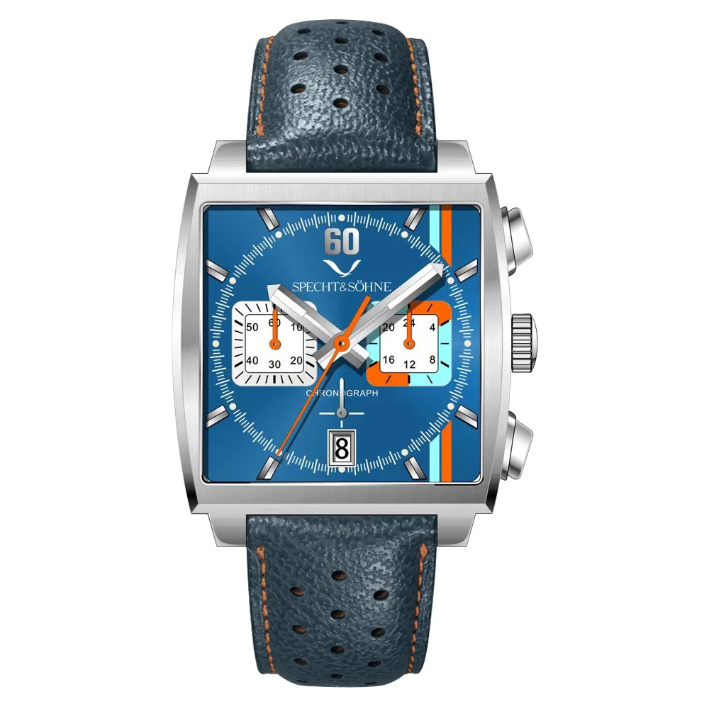 Specht & Söhne 2026 Neuheiten Bestseller Modische Herrenuhren Edelstahl Japan VK63 Chronograph Quarz-Armbanduhr