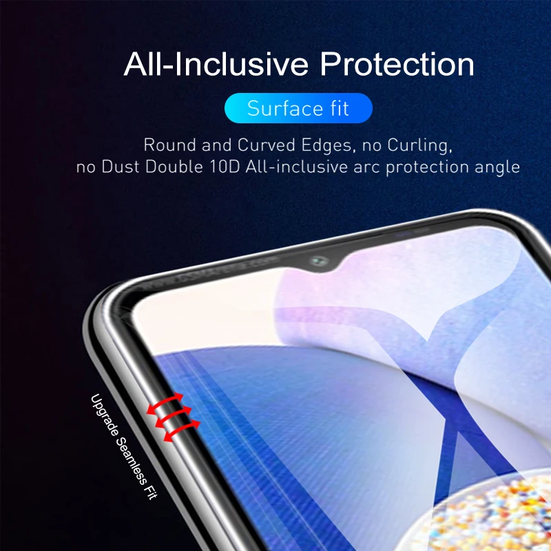 شاشة أمامية هيدروجيل فيلم 4in1 لهاتف سامسونج جالاكسي A14 5G واقي عدسة الكاميرا سامسونج A14 A 14 14A 6.6 بوصة زجاج غير مقسى