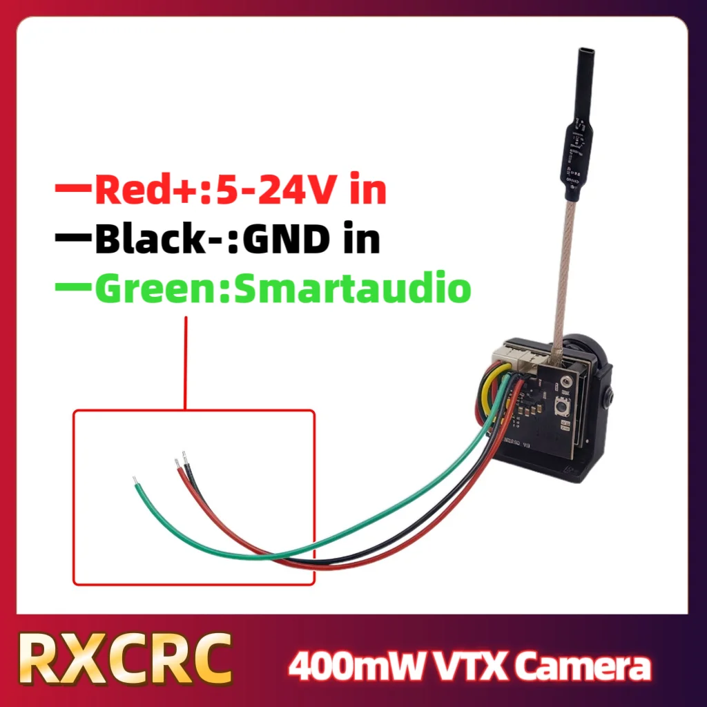 RXCRC 5.8G 400mW VTX Transmitter With 1500TVL 130°fov Camera,FPV 56CH 7 inch receiving Monitor.For RC Multicopter FPV Drone Part