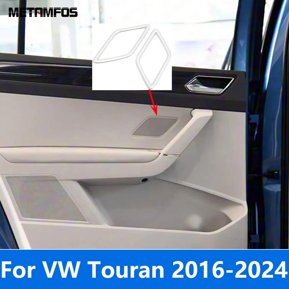 الباب الخلفي الصوت الصوت بصوت عال غطاء المتكلم الكسوة ل Volkswagen VW Touran 2016- 2023 2024 ماتي الداخلية اكسسوارات السيارات التصميم #1