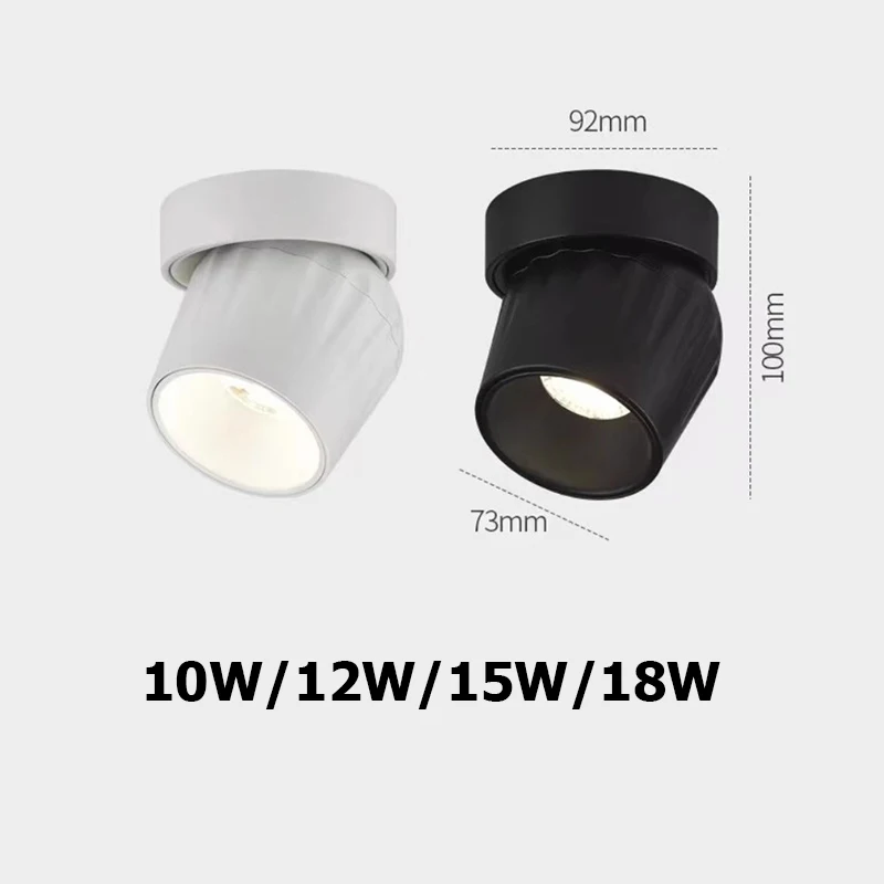 LED typu Downlight oświetlenie punktowe sufitu oświetlenie wewnętrzne 10W 12W 15W ściemnialne lampy do montażu na suficie kuchnia salon łazienka