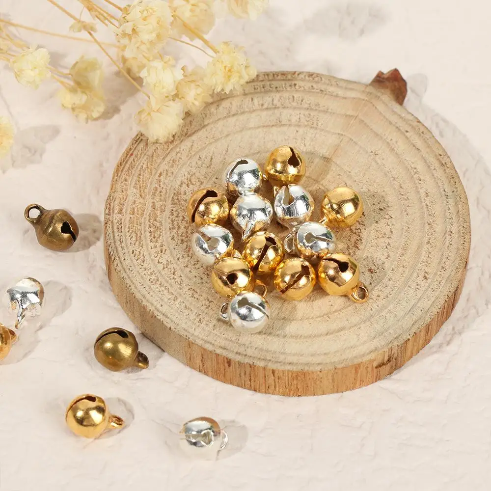 

50 Pcs Christmas Bells New Year Mini House Replacement Supplies Jewelry Accessories Small Jingle Bells