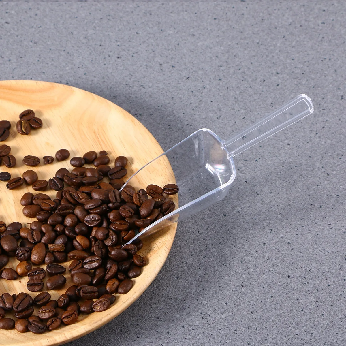 

12 Pcs Plastic Food Shovel Clear Scoops Mini for Ice Acrylic White