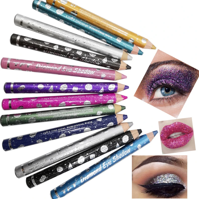 Perlglanz Lidschatten Eyeliner Bleistift Pailletten Lidschatten Make-Up Pigment Liegen Seidenraupe Lidschatten Stift Wasserdicht Glitter Großhandel