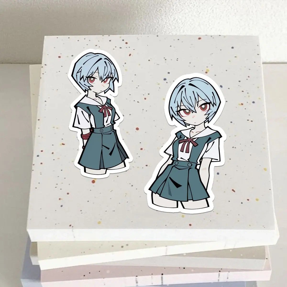 New Neon Genesis Evangelion Stickers Ayanami Rei Cute Niche Anime Stickers Laptop Notebook Phone Luggage Decor Collectible Gift - view 4