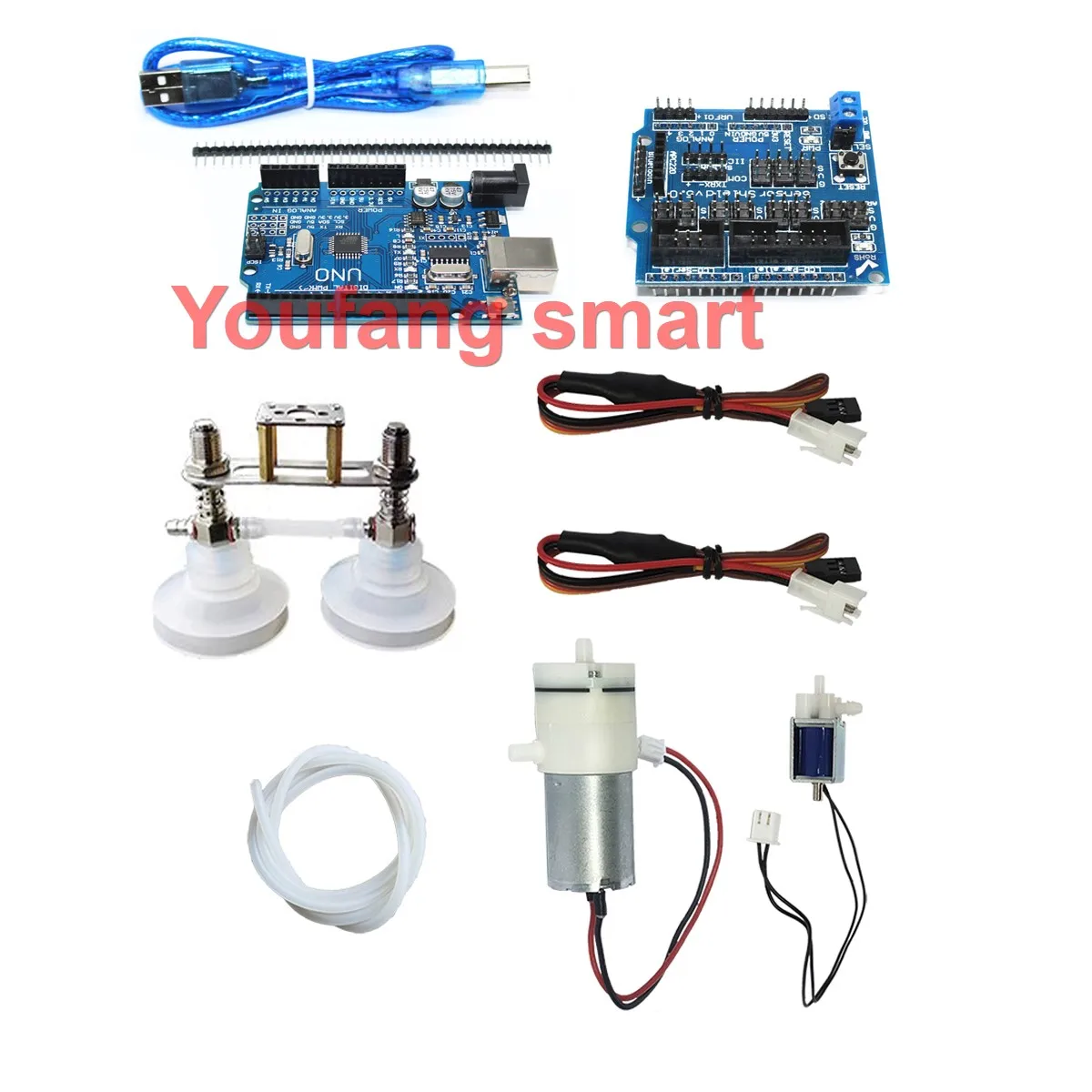 

Промышленный воздушный насос с нагрузкой 10/20 кг, Соленоидный клапан на присоске 2/4, аксессуары для Arduino Robot Arm UNO, программируемый робот, набор «сделай сам»