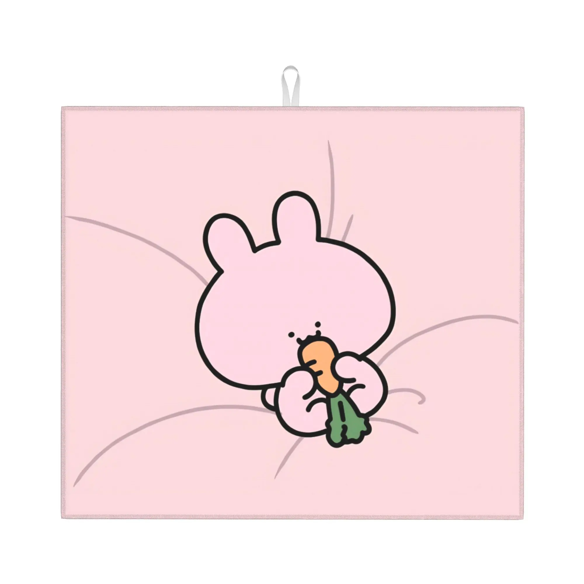Asamimichaan Anime Cartoons Asamimi Non Slip Kitchen Counter Protector Mat Barware Tableware Reusable Drying Mat For Kitchen