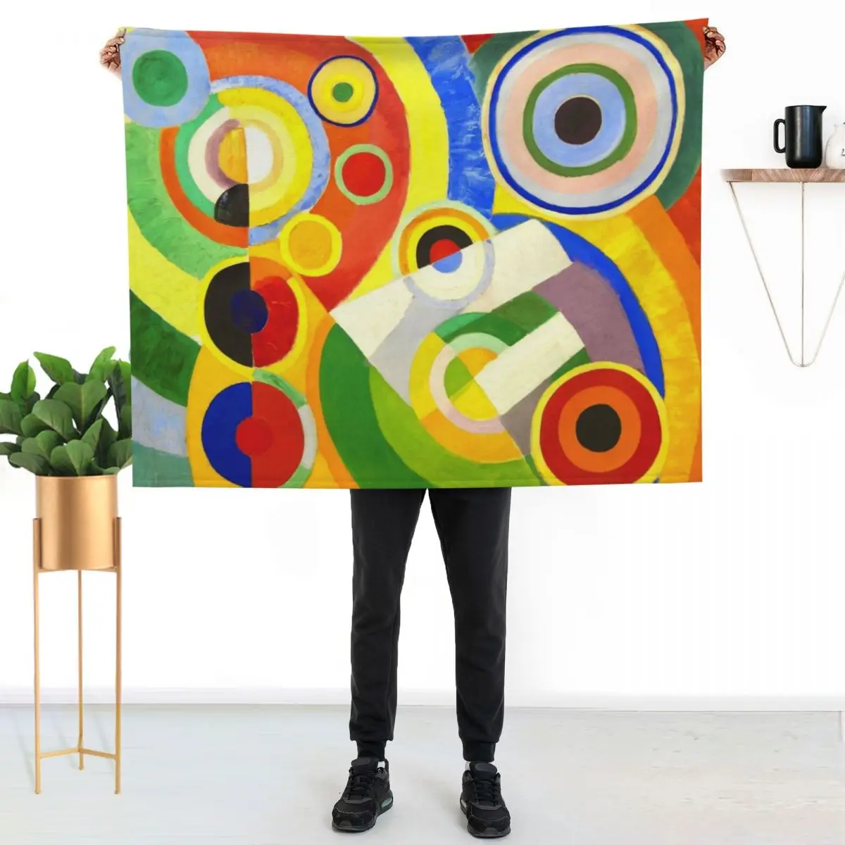 Robert Delaunay - Rythme, Joie de vivre - Rhythm, Joy of Living Throw Blanket Sofa Throw Nap Blankets