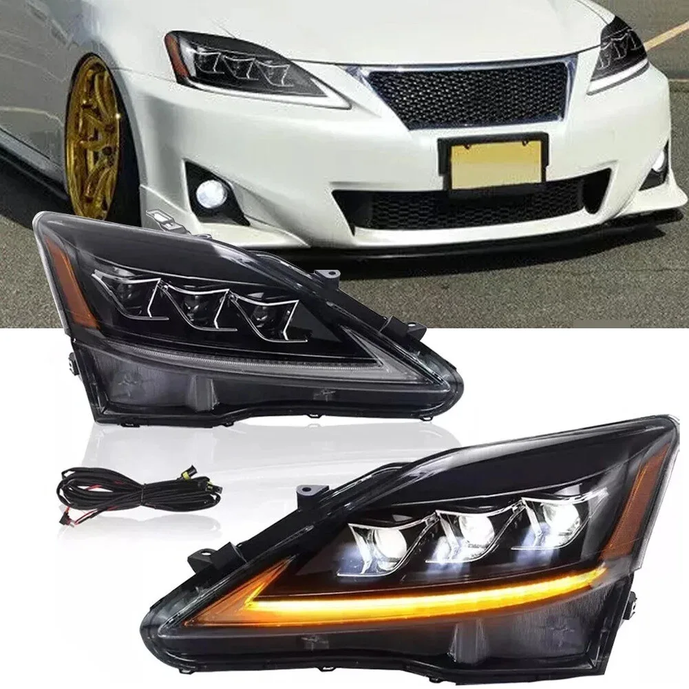 

2120 ГОРЯЧАЯ автомобильная фара европейского качества для Lexus-IS250 350 2006-2012 2008, полностью светодиодная фара с последовательным индикатором, фара