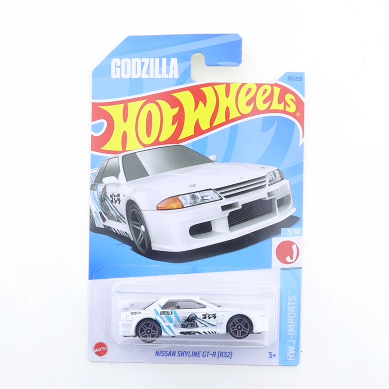 2023D Original Hot Wheels Alloy Car Model NISSAN SKYLINE GT-RBNR32 08 FORD FOCUS Boy\'s Collection Toy Birthday Gift