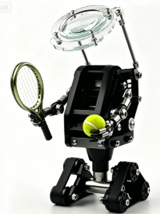 Creative robot display stand metal storage ornament