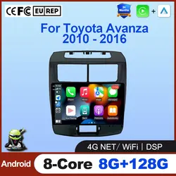 Car Radio Multimedia GPS Navigation Android 16 Auto For Toyota Avanza 2010 - 2016 Carplay 4G WIFI Tools Fan Carplay SWC