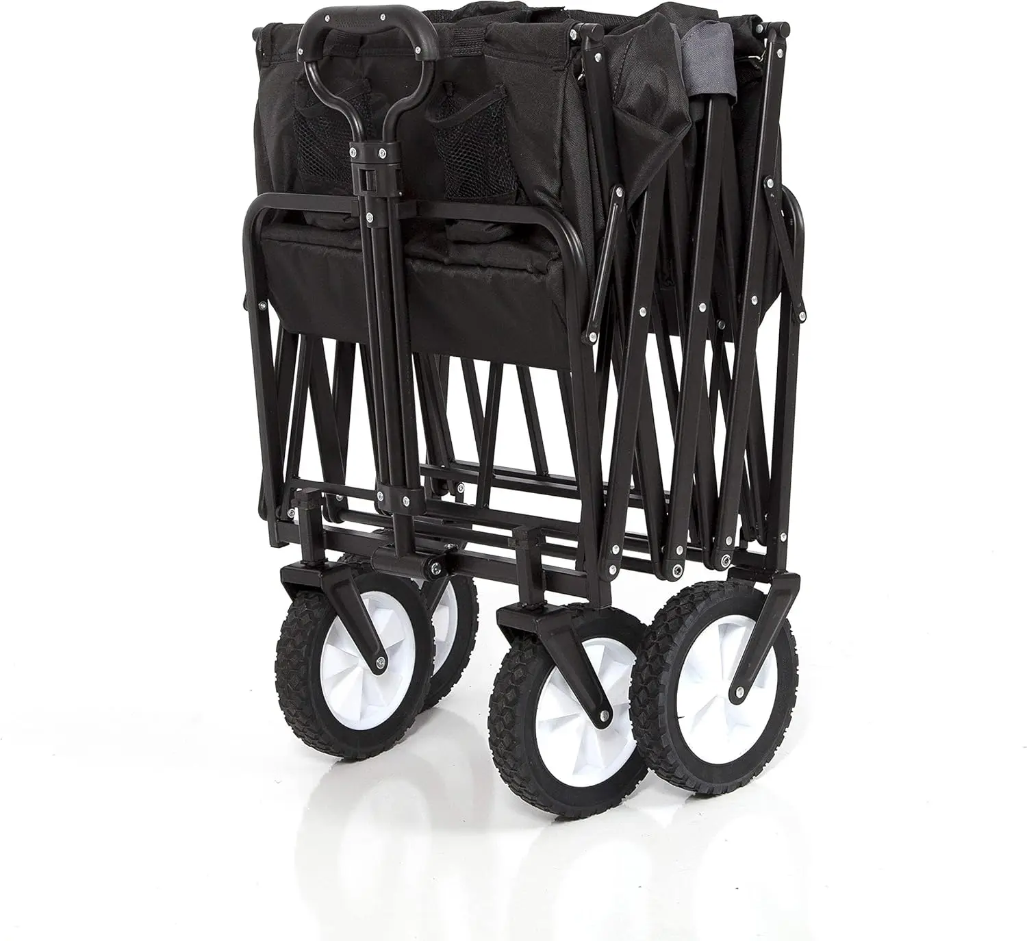 100 Extended Travel Bag and Storage Bag Beach Garden Foldable Handcart, Extended, Black