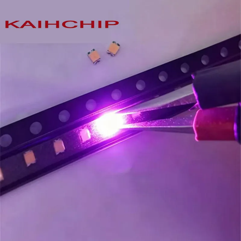 100PCS 0805 SMD LED 3V Pink Purple High Bright 2012 Chip Violet Ambient Light Bead SMD Patch LED for Decorative Lighting DIY