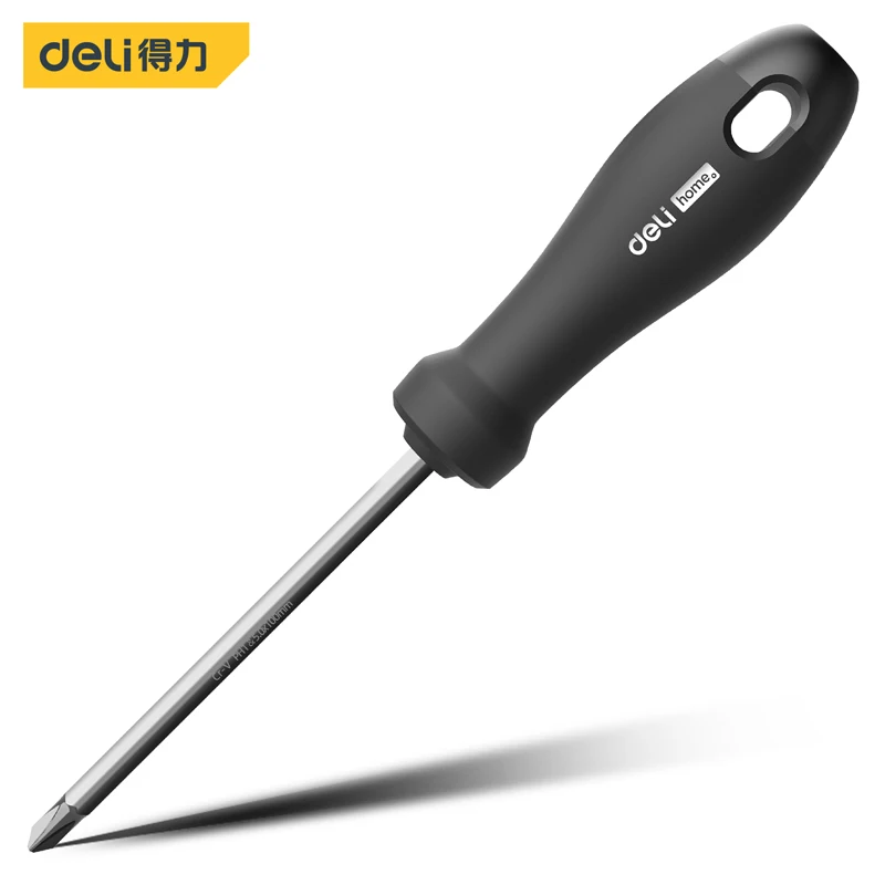 Deli Dual Purpose Screwdriver CR-V Double Head Phillips Slotted Magnetic Screw Driver Repair Hand Tool Household Screwdriver