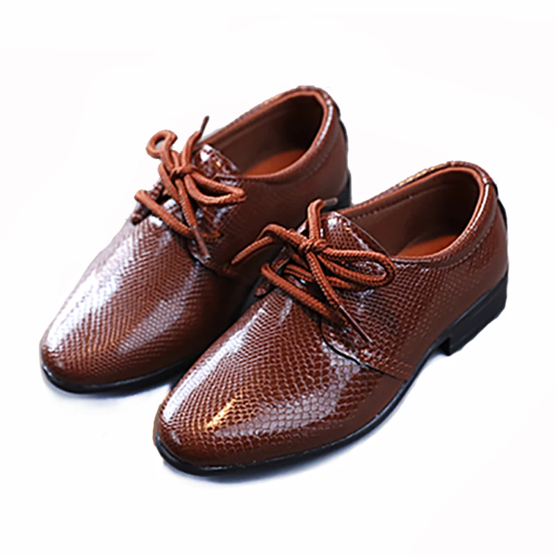 Corde KNN-Chaussures en cuir à lacets pour garçons et enfants, chaussures simples pour étudiants, chaussures de performance noires, 98, printemps, automne, nouveau, 2023