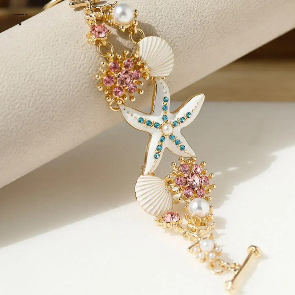 

Sea Series Shell Starfish Bracelet Imitation Pearl Adjustable Bohemian Shell Beads Bracelets Jewelry Ornaments