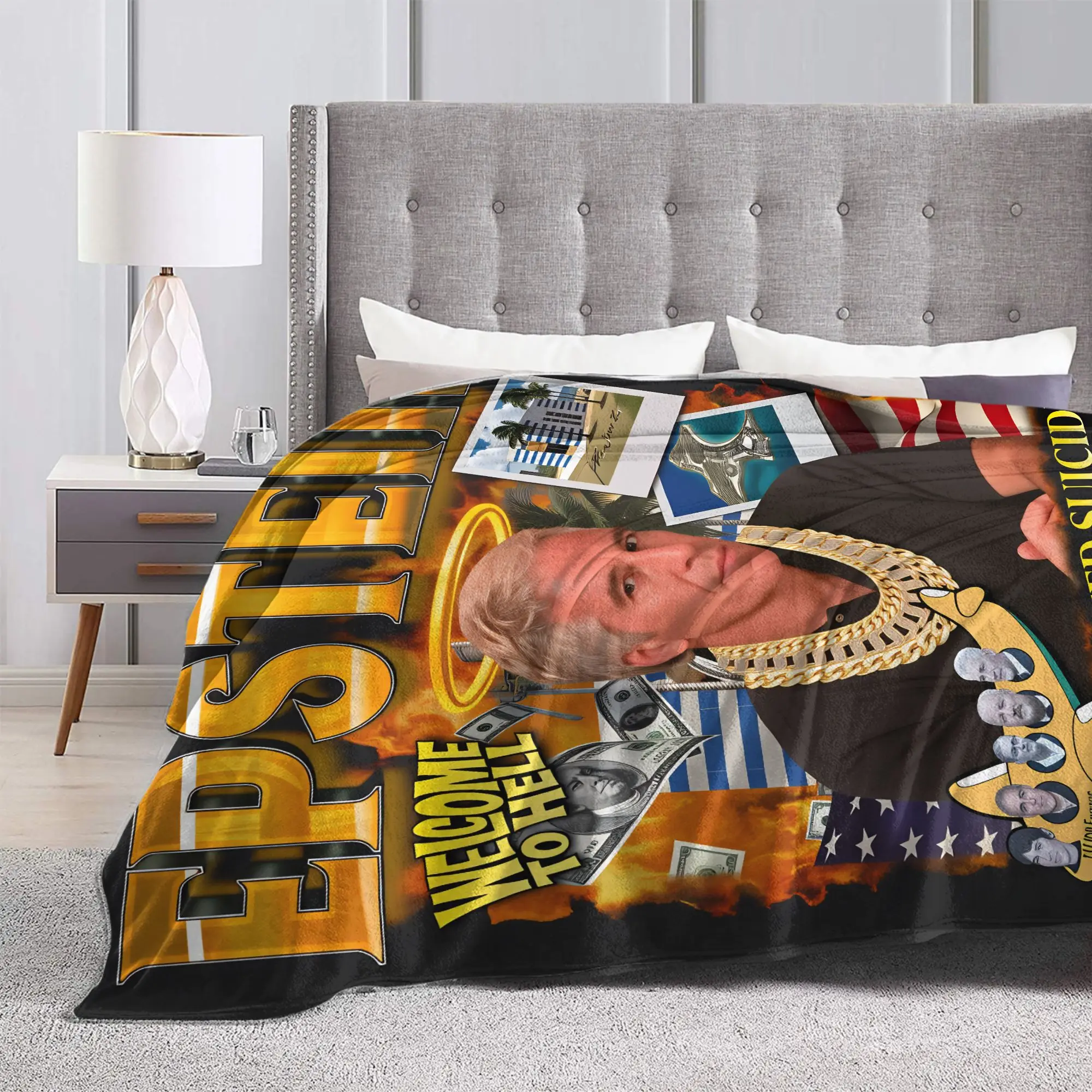 مضحك جيفري Epstein لينة بطانية دافئة الزخرفية أفخم رمي بطانية الجدة الأريكة السرير الفانيلا المفرش أريكة غطاء سرير