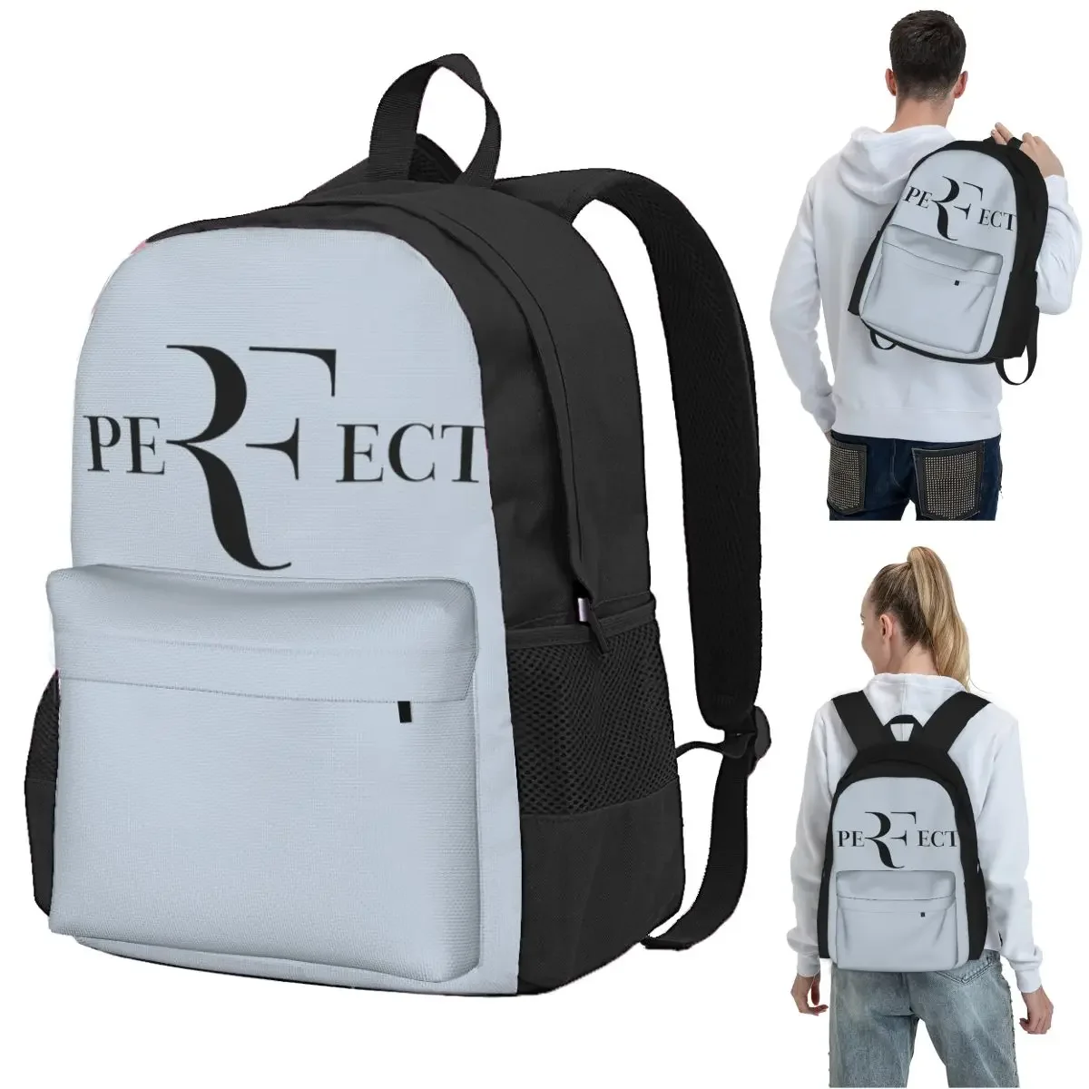 Roger Federer Backpack Student BookBag Children School Bag Computer Shoulder Bags for Men Women