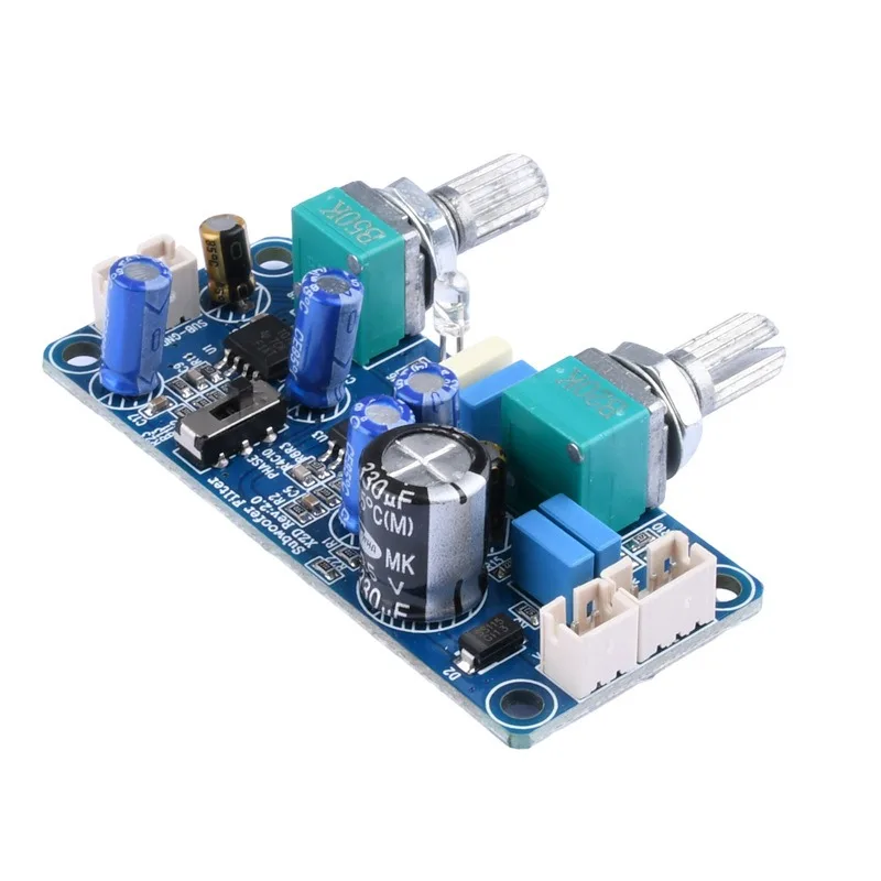 NE5532 Low Pass Filter Board DC 9-32V Single Power Subwoofer Preamplifier Bass Phase Adjust Module