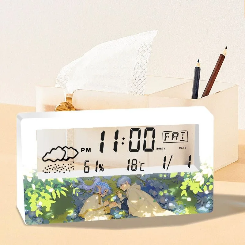 Frieren: Beyond Journey's End New multifunctional electronic alarm clock, simple and modern, for students' bedside or dormitory