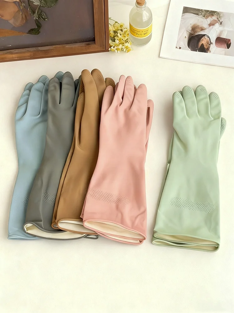 

Утолщенные латексные перчатки для уборки, водонепроницаемые кухонные рабочие перчатки, простые перчатки для домашней работы, морозостойкие зимние перчатки