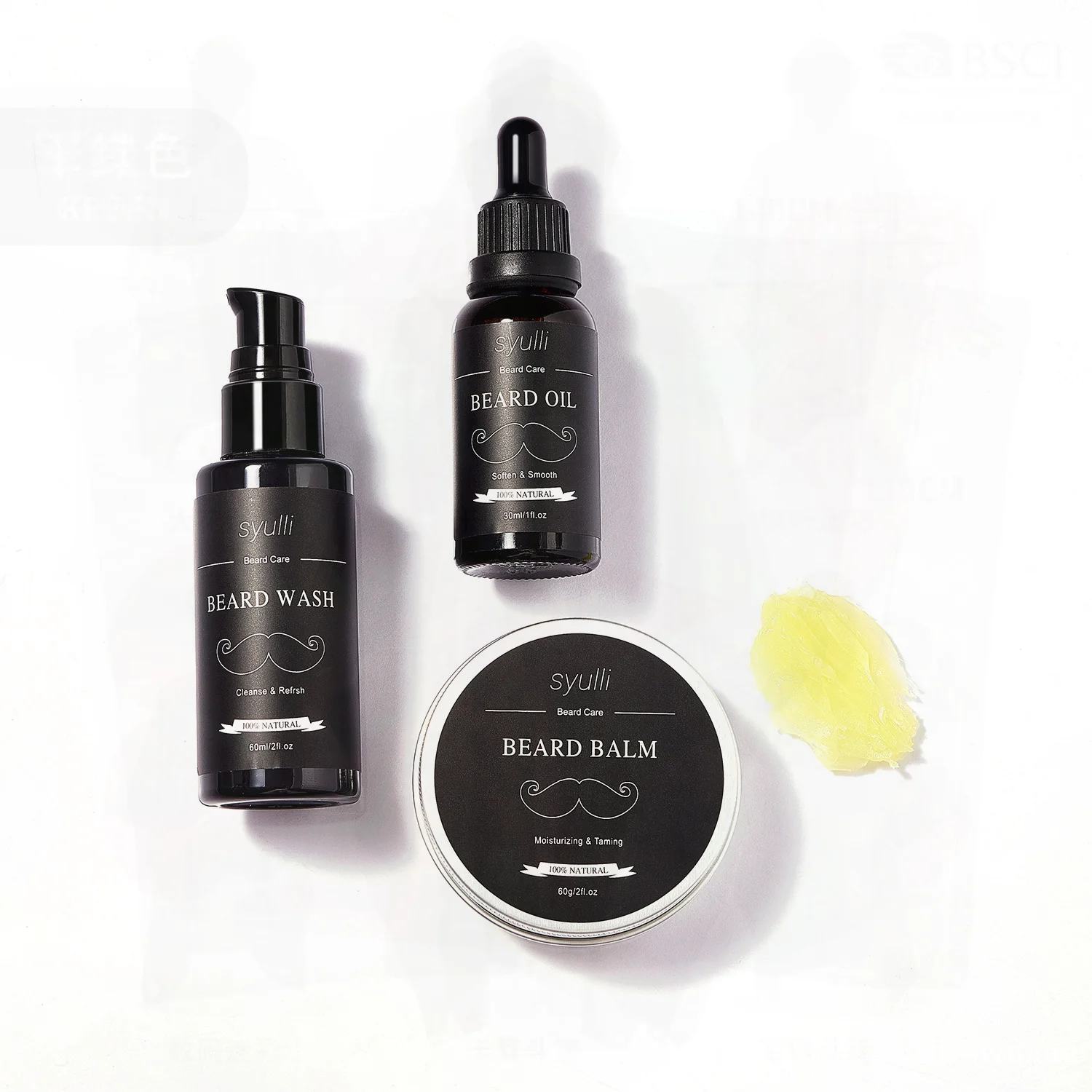 مجموعة العناية باللحية للرجال - صندوق هدايا مرطب لكريم الحلاقة مكون من 7 قطع من منتجات العناية بالبشرة للتجارة الخارجية لأي نوع البشرة مع الشيا #5