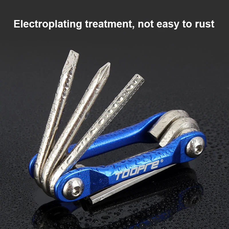 Toopre Portable Folding Allen Wrench 3mm 4mm 5mm 6mm Screwdriver Set Bicycle Repair Tool Cycling Accessories