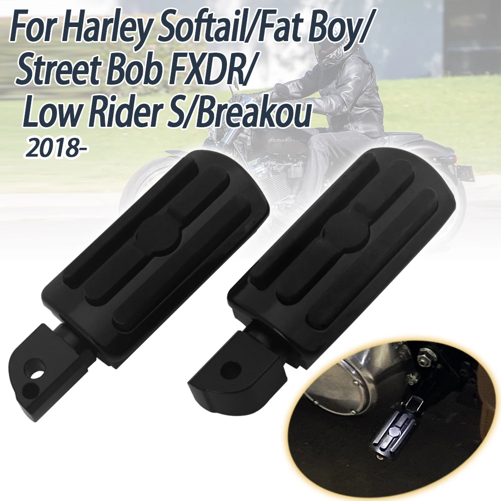 

1 пара подножек для заднего пассажира, подставка для ног мотоцикла для Harley Softail Slim Breakout Fat Bob Lower Rider Sport Glide Street Bob