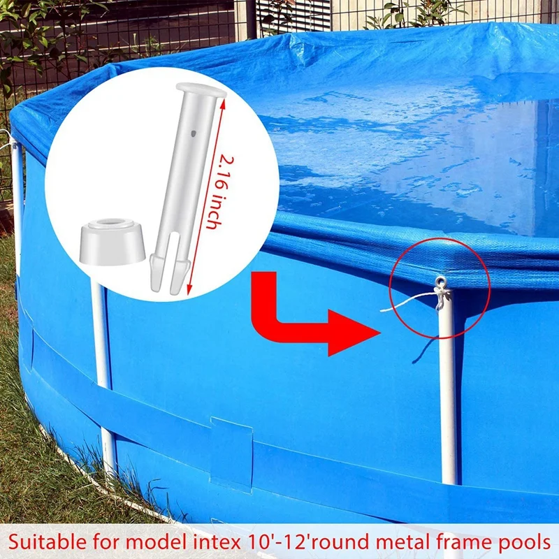 Plastic Pool Joint Pins & Rubber Seals For Intex Above Ground Round Frame Swimming Pool Parts 28270-28273(2.36In)