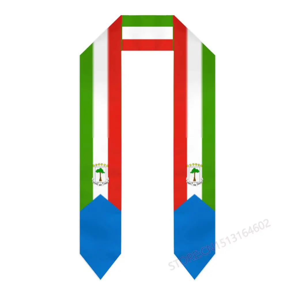 

Custom Name Or Logo Equatorial Guinea Flag Scarf Graduation Stole Sash International Study Abroad Class of 2023 Shawl
