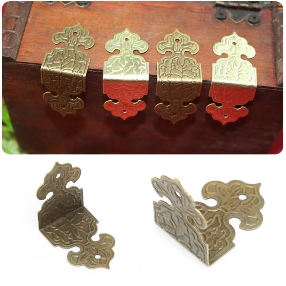 

10pcs Antique Corner Protectors Jewelry Chest Gift Box Wooden Case Edge Cover Corner Protector Guard Furniture Fittings