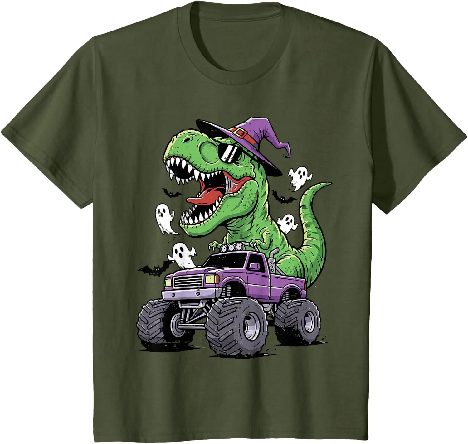 Kids Halloween Dinosaur Print T Shirt Boys Girls Fun Cartoon Animal Halloween Streetwear T-shirts Gifts
