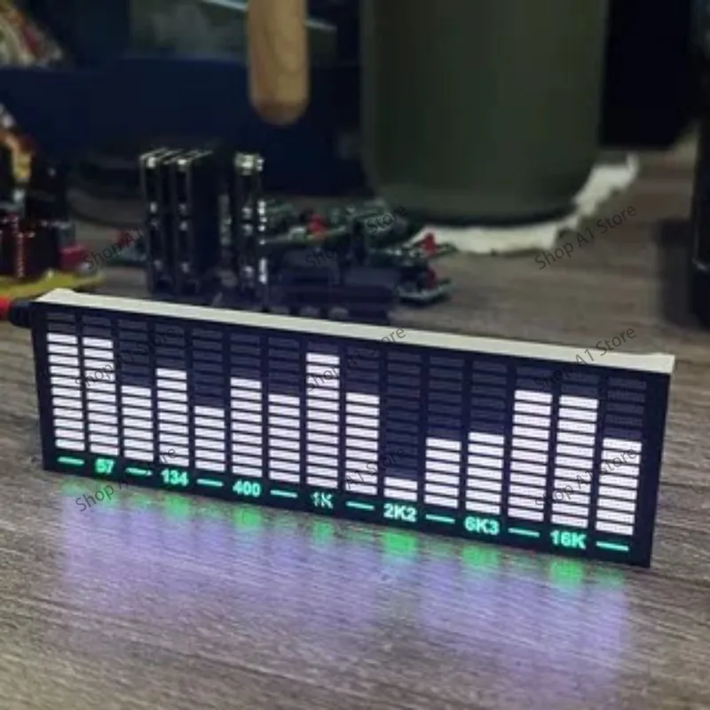 LED Music Spectrum Display Board Pickup Ambient Light Voice-activated Car Spectrum E-sports Room Atmosphere Rhythm Light