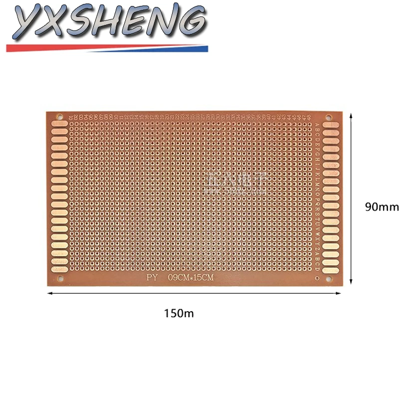 5x7 7x9 9x15cm Single Side Prototype Board Breadboard Universal Board Experimental Bakelite Copper Plate Board Yellow 5*7 7*9