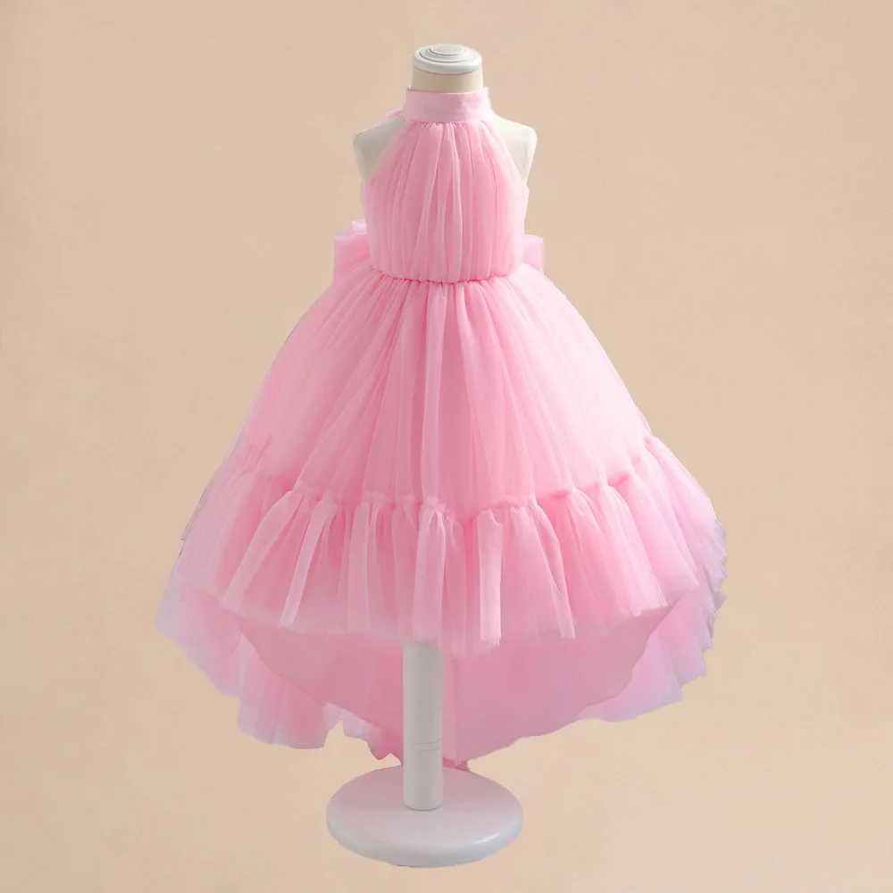 

Baby Toddler Ruffled High-Low Flower Girl Birthday Party Graduation Ceremony Dance Party Dress