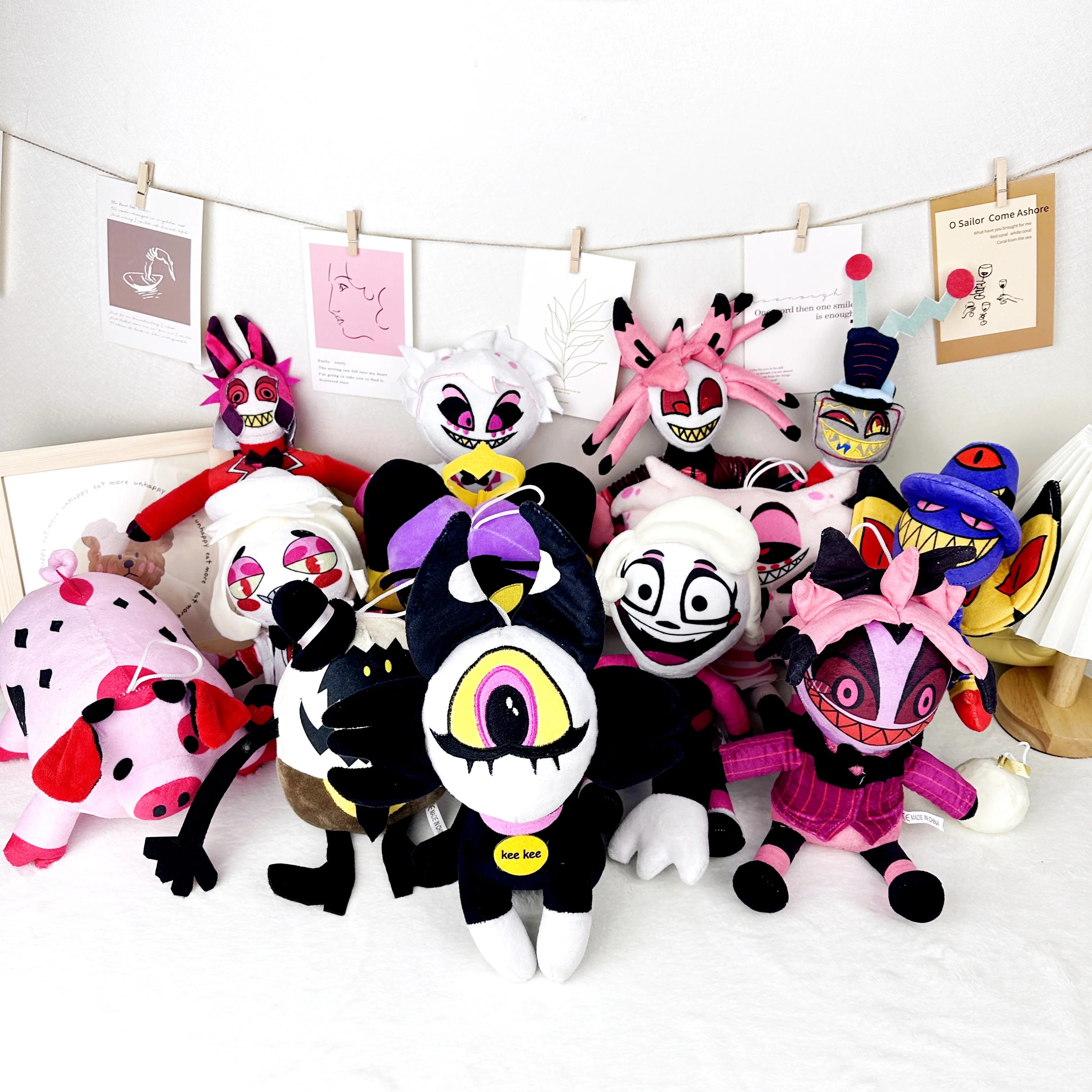 Plush Toys Hazbined Hotels Alastor Funny Interesting Anime Stuffed Animals Cute Plushie Figure Toys Hells For Children Kids Gift