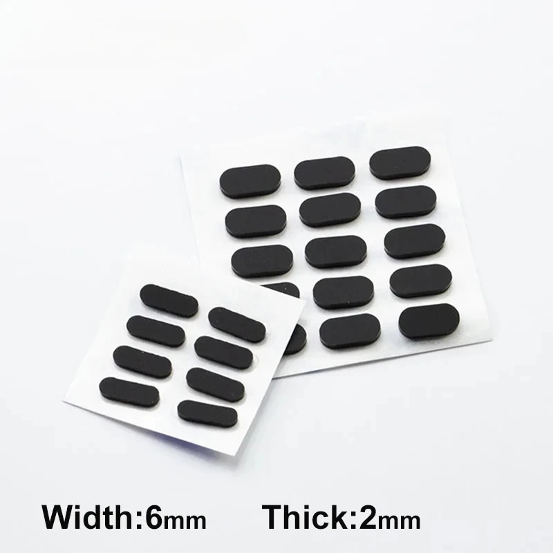 10PCS Silicone Rubber Oval Pad 3M Self Adhesive Shockproof Rubber Feet Pad Anti-Slip Bottom Mat Caps Thick 2mm Length 10-33mm