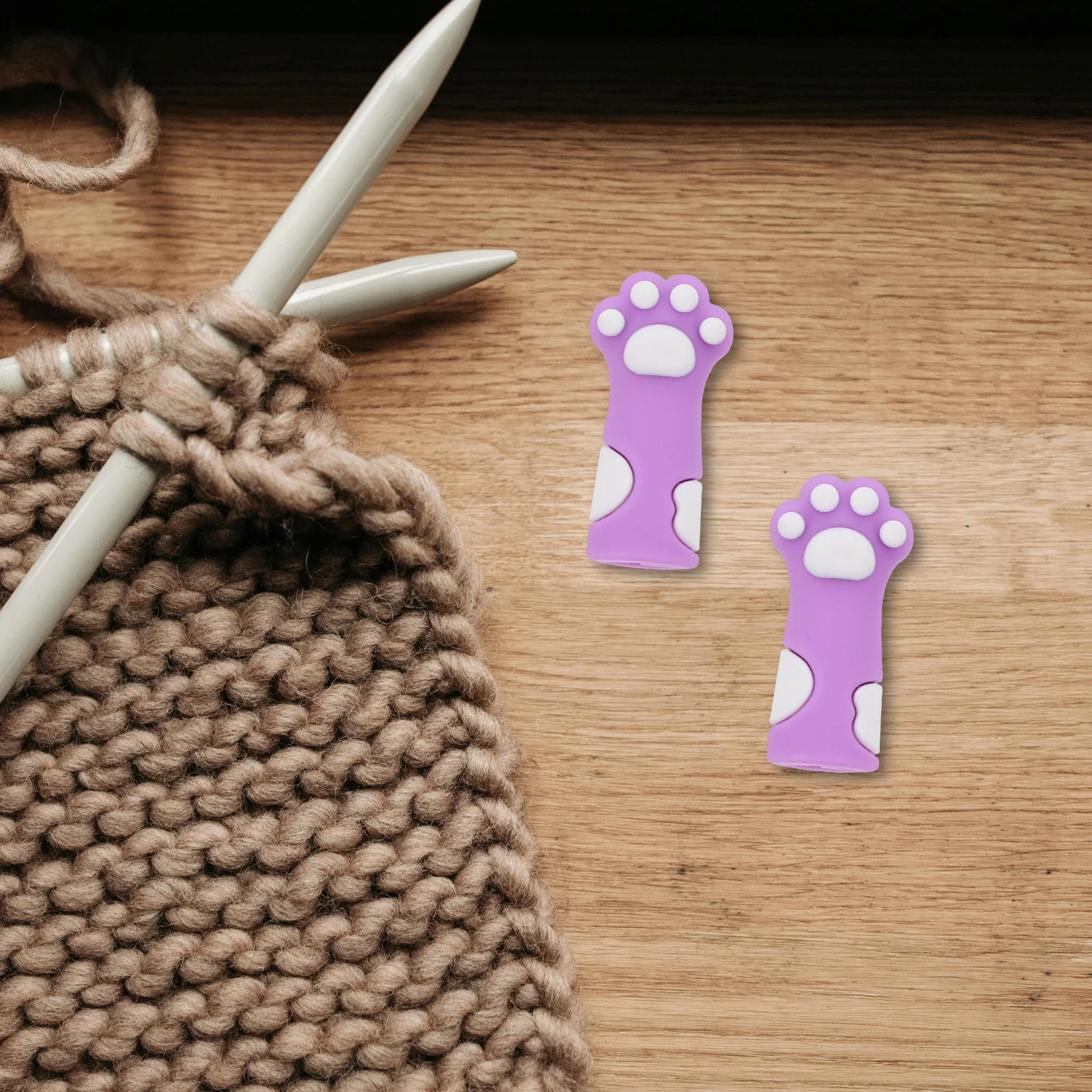 10 Uds. Protectores de agujas de tejer de pata de gato de silicona suave, cubiertas para pinzas, herramienta de manicura y pedicura, Fundas protectoras, funda para pinzas