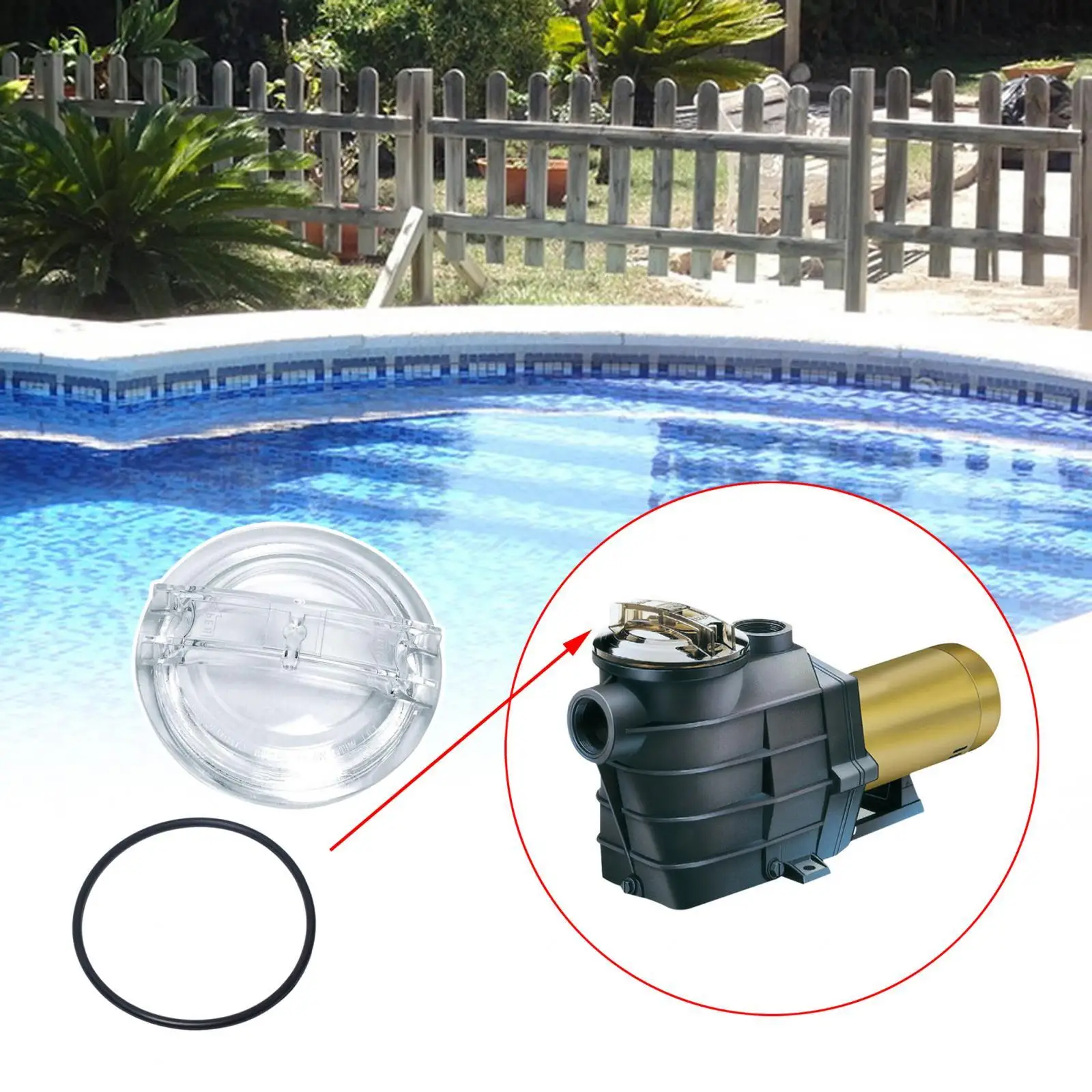 Threaded Strainer Lid Cover Acrylic Universal Effective Swimming Pool Pump