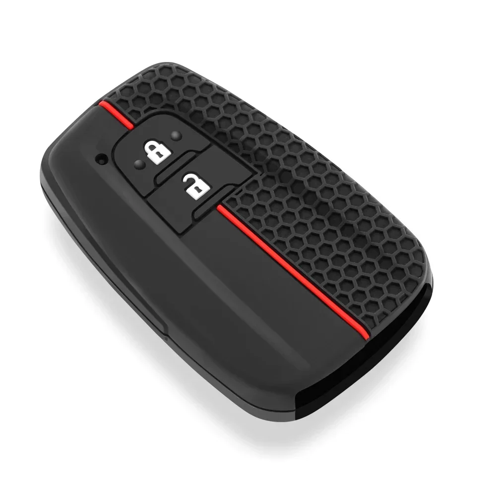 2 Buttons Silicone Remote Car Key Case Cover for Toyota CHR Camry Corolla RAV4 Highlander C-HR Prius Land Cruiser Prado Shell