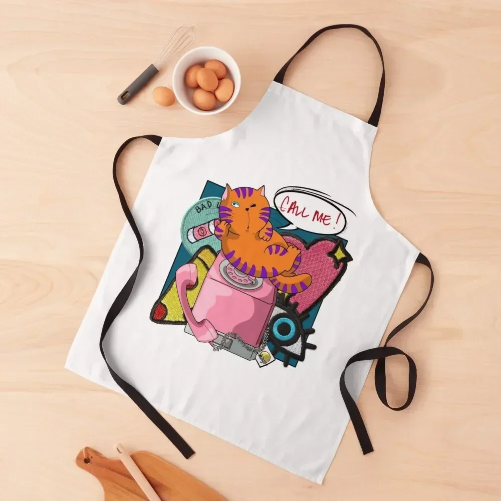 

CALL ME Apron Waterproof Kitchen For Women Restaurant Kitchen Equipment Woman Kitchens Apron