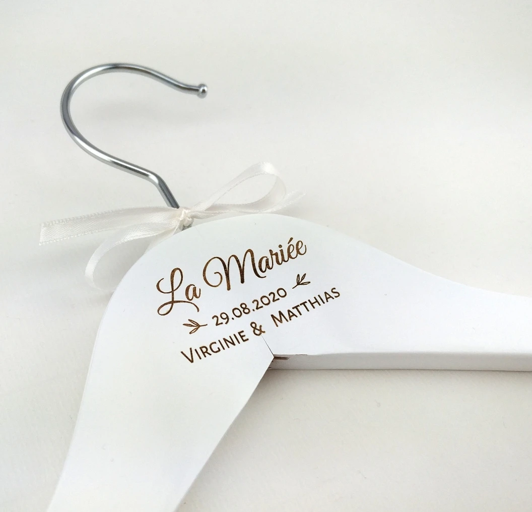 Personalised Wedding Hanger, Bridal Party Hangers, Wedding Dress Hanger, Bride and Groom Name, Bridesmaid Gifts