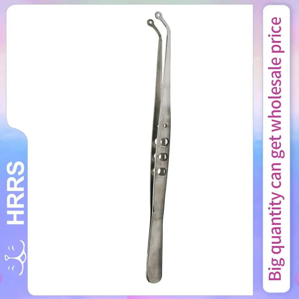 

1Pc Dental Surgical Suture Tweezer Tip With Hole Operation Stitching Tweezer Suture Corn Tweezers Dressing Forceps Serrated Tip