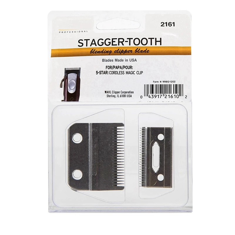 2161# -- Professional 2-Hole Stagger-Tooth Replacement Blade For Wahl 5 Star Series Cordless 8148 Magic Clip Hair Clipper