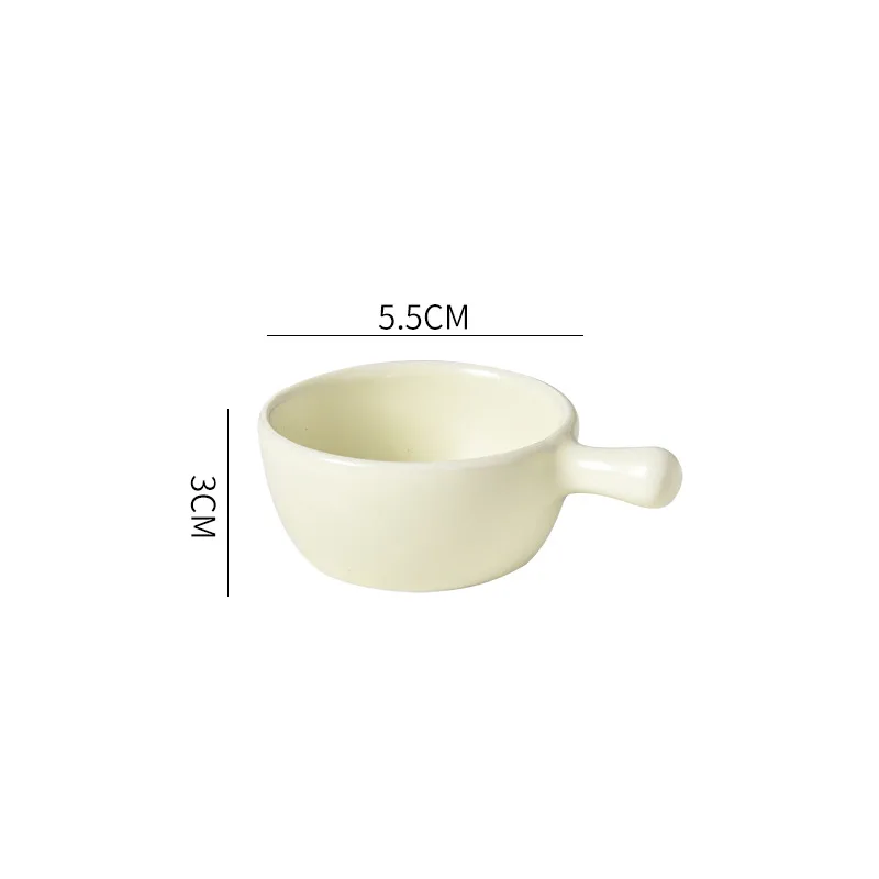 Cute Sauce Cup Flavor Plate with Handle Dipping Plate Western Restaurant Steak Sauce Cup Creative Tomato Dipping Bowl Ceramics