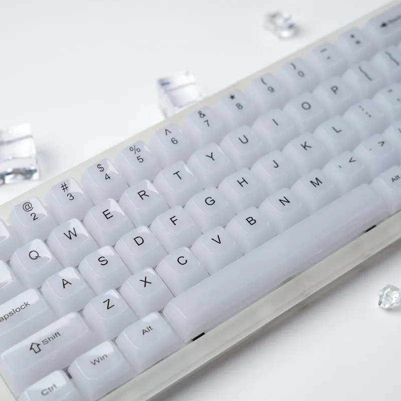 White Marble Theme Keycaps Set ABS OEM Profile Custom Original Handmade Keycaps for Mechanical Keyboard Accessories Gift DIY