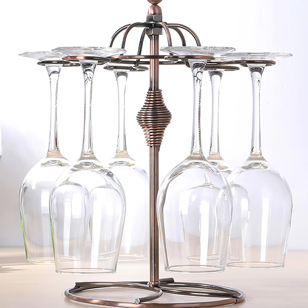 

2 Pcs Hat-shaped Wine Glass Stand Cup Drying Rack Goblet Iron Wire Decorative