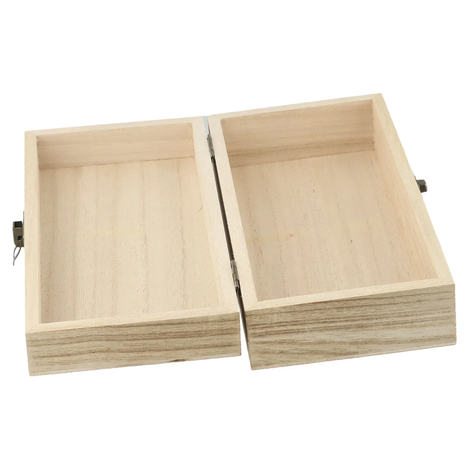 Rectangular Wooden Storage Box Light And Dark Retro Jewelry Box Desktop Organizer Wood Clamshell Container 20*10*6cm