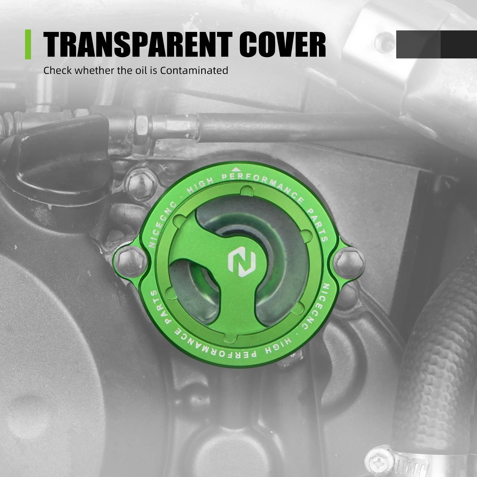 

NICECNC Motorcycle Oil Filter Cover Cap For Kawasaki KLR650 KLR 650 1987-2024 2023 2022 2021 2020 2019 2018 2017 2016 2015 2014